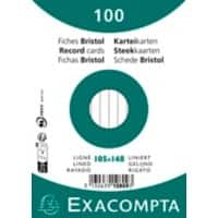 Exacompta Indexkaarten 10809SE A6 Wit 14,8 x 10,5 x 2 cm Pak van 20