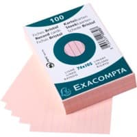 Fiches Exacompta 10830SE A7 Rose 7,4 x 10,5 x 2,3 cm 40 unités