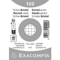 Exacompta Indexkaarten 10200SE 74 x 105 mm Wit 7,4 x 10,5 x 2,3 cm Pak van 40