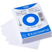 Exacompta Indexkaarten 10500SE 74 x 105 mm Wit 7,4 x 10,5 x 2,5 cm Pak van 40