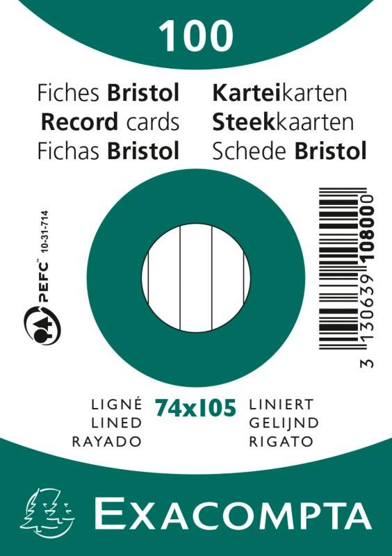 Fiches Exacompta 10800SE A7 Blanc 7,4 x 10,5 x 2,3 cm 40 unités