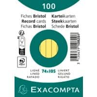 Fiches Exacompta 10820SE A7 Jaune 7,4 x 10,5 x 2,3 cm 40 unités