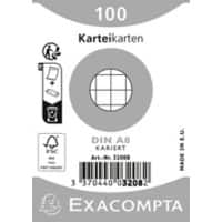 Fiches Exacompta 3208B A8 Blanc 5,2 x 7,4 x 2,3 cm 48 unités