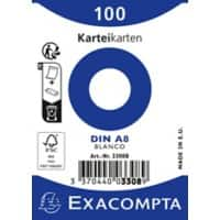 Fiches Exacompta 3308B A8 Blanc 5,2 x 7,4 x 2,3 cm 48 unités