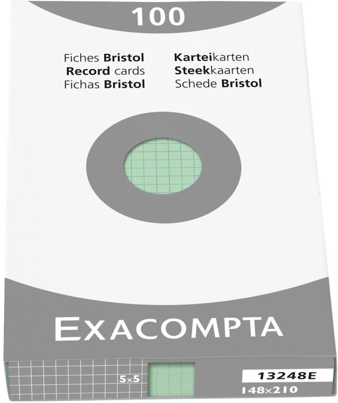 Exacompta Indexkaarten 13248E A5 Groen 15 x 21,2 x 2.5 cm