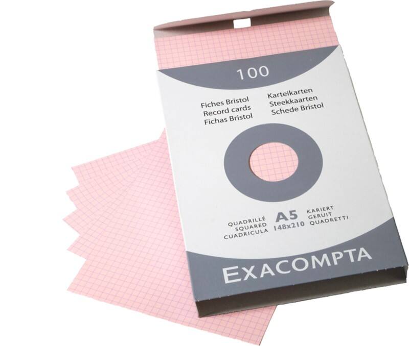 Exacompta Indexkaarten 13238E A5 Roze 15 x 21.2 x 2.5 cm