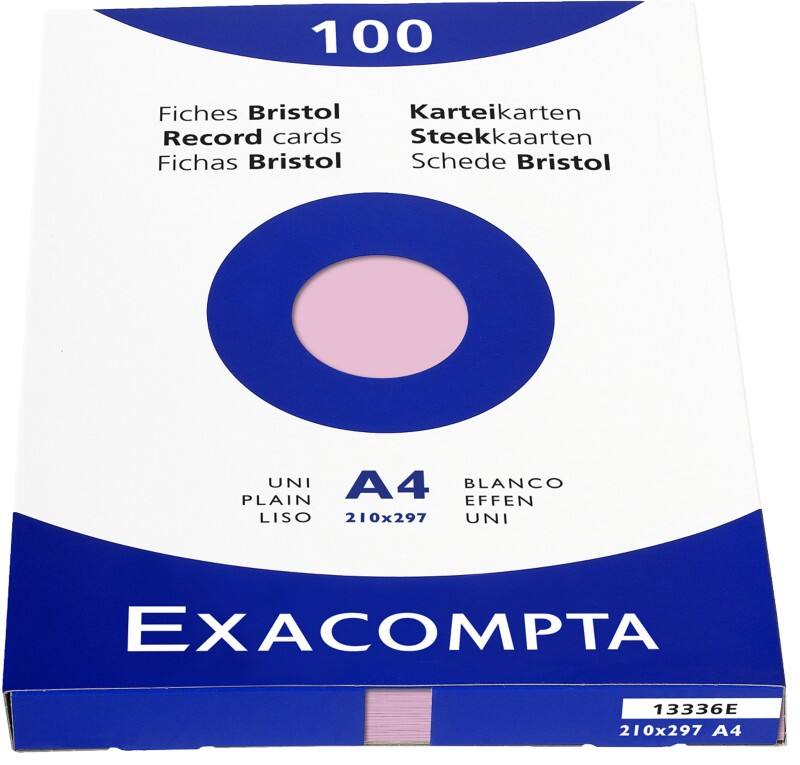 Exacompta Indexkaarten 13336E A4 Roze 21,3 x 30 x 2,5 cm