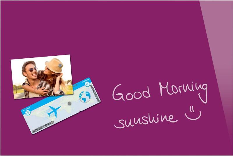 Tableau magnétique en verre Sigel Be!Board Magnétique 40 cm (H) Violet