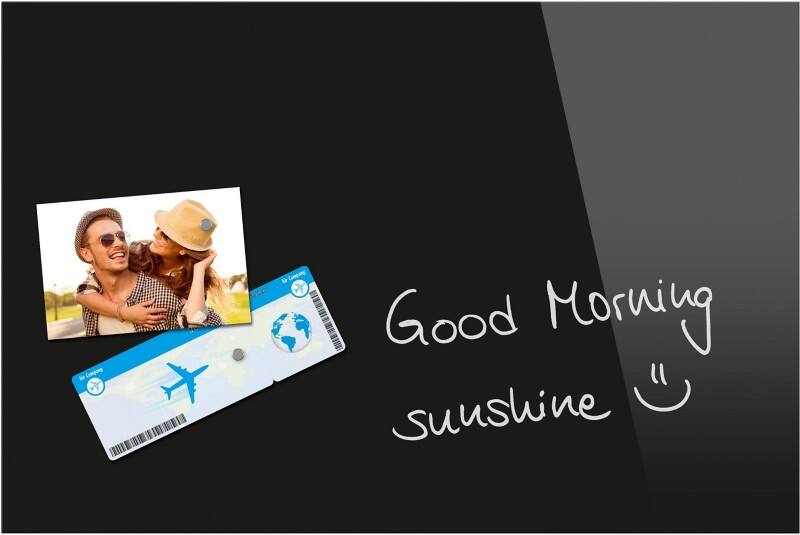 Tableau magnétique en verre Sigel Be!Board Magnétique 40 cm (H) Noir