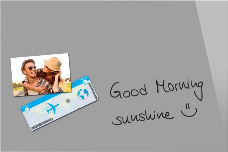 Tableau magnétique en verre Sigel Be!Board Magnétique 40 cm (H) Gris