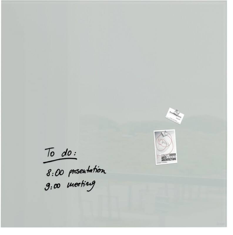 Sigel Artverum Glasbord Magnetisch Enkel 100 (B) x 100 (H) cm Grijs