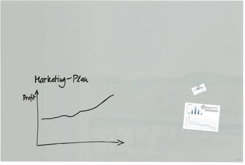 Sigel Artverum Glasbord Magnetisch Enkel 150 (B) x 100 (H) cm Grijs