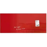 Tableau magnétique en verre Sigel Artverum Magnétique Single 130 (L) x 55 (H) cm Rouge