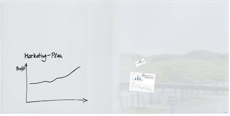 Sigel Artverum Glasbord Magnetisch Enkel 200 (B) x 100 (H) cm Wit