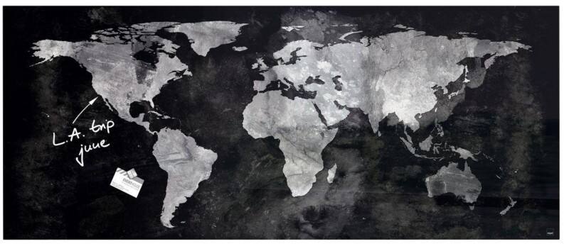 Sigel Glasbord Wandmontage Magnetisch Enkel 130 (B) x 55 (H) cm Zwart