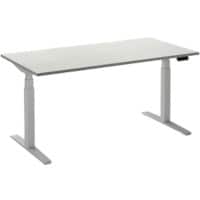 Bureau assis-debout Ceha Adjust 2 Plus Rectangulaire Blanc T-Pied 1600 (L) x 800 (P) x 1300 (H) mm Mélamine, Métal