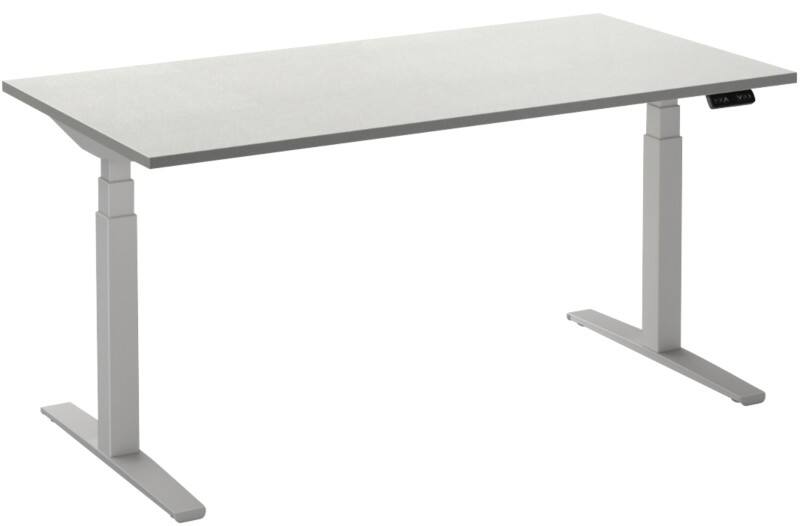 Ceha Adjust 2 Plus Elektrisch hoogteverstelbaar Zit-sta-bureau Rechthoekig Wit T-Voet 1,800 (B) x 800 (D) x 1,300 (H) mm Melamine, metaal