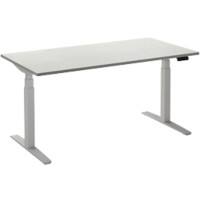 Bureau assis-debout Ceha Adjust 2 Plus Rectangulaire Blanc T-Pied 1800 (L) x 800 (P) x 1300 (H) mm Mélamine, Métal