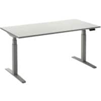 Bureau assis-debout Ceha Adjust 2 Plus Rectangulaire Blanc T-Pied 1800 (L) x 900 (P) x 1300 (H) mm Mélamine, Métal