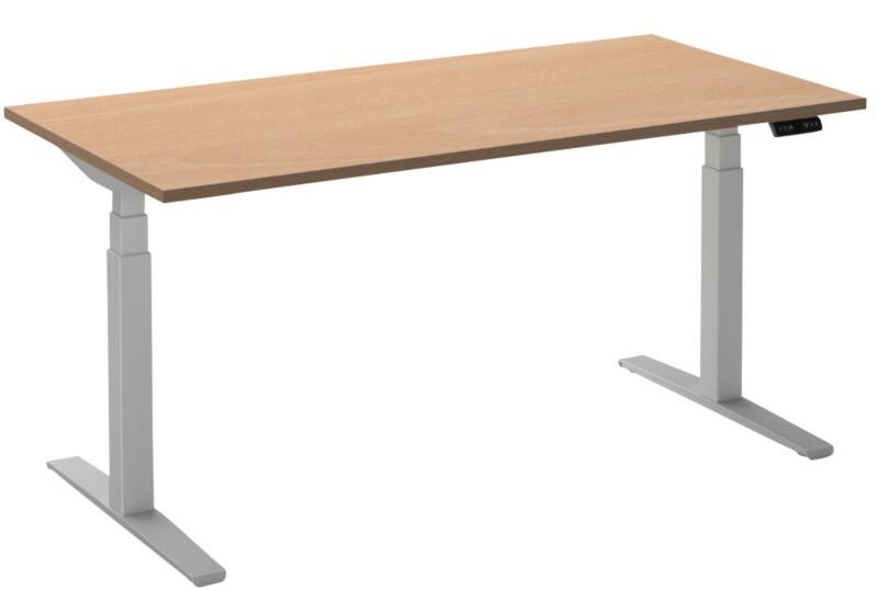 Ceha Adjust 2 Plus Elektrisch hoogteverstelbaar Zit-sta-bureau Rechthoekig Beuken T-Voet 1,800 (B) x 900 (D) x 1,300 (H) mm Melamine, metaal