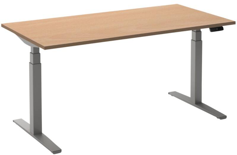 Ceha Adjust 2 Plus Elektrisch hoogteverstelbaar Zit-sta-bureau Rechthoekig Beuken T-Voet 1,200 (B) x 800 (D) x 1,300 (H) mm Melamine, metaal