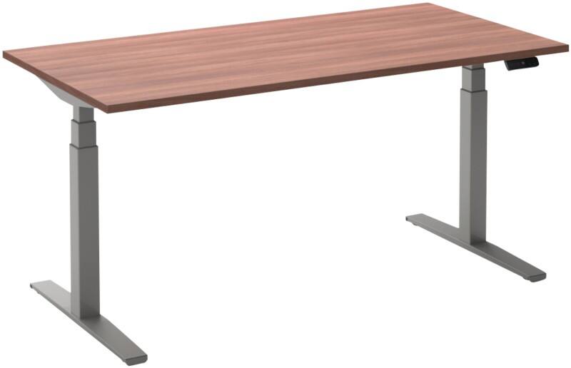 Ceha Adjust 2 Plus Elektrisch hoogteverstelbaar Zit-sta-bureau Rechthoekig Havanabruin Eiken T-Voet 1,200 (B) x 800 (D) x 1,300 (H) mm Melamine, metaal