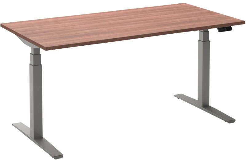 Ceha Adjust 2 Plus Elektrisch hoogteverstelbaar Zit-sta-bureau Rechthoekig Havanabruin Eiken T-Voet 1,400 (B) x 800 (D) x 1,300 (H) mm Melamine, metaal