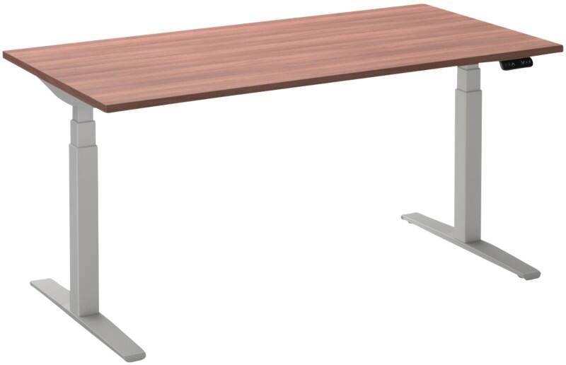 Ceha Adjust 2 Plus Elektrisch hoogteverstelbaar Zit-sta-bureau Rechthoekig Havanabruin Eiken T-Voet 1,400 (B) x 800 (D) x 1,300 (H) mm Melamine, metaal