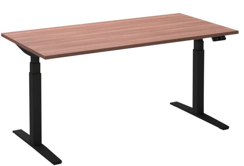 Ceha Adjust 2 Plus Elektrisch hoogteverstelbaar Zit-sta-bureau Rechthoekig Havanabruin Eiken T-Voet 1,600 (B) x 800 (D) x 1,300 (H) mm Melamine, metaal