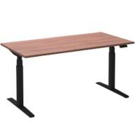 Bureau assis-debout Ceha Adjust 2 Plus Rectangulaire Brun Havane Chêne T-Pied 2000 (L) x 800 (P) x 1300 (H) mm Mélamine, Métal