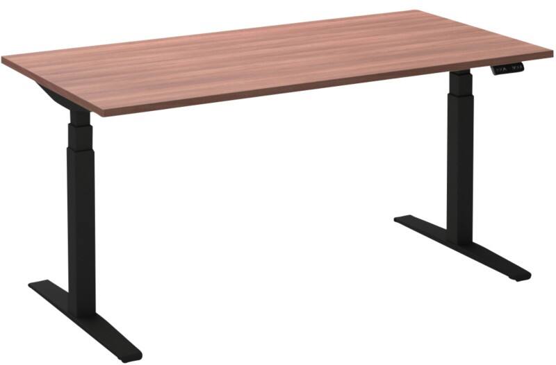 Ceha Adjust 2 Plus Elektrisch hoogteverstelbaar Zit-sta-bureau Rechthoekig Havanabruin Eiken T-Voet 1,200 (B) x 800 (D) x 1,300 (H) mm Melamine, metaal