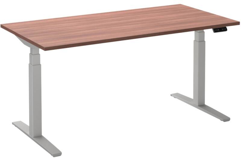 Ceha Adjust 2 Plus Elektrisch hoogteverstelbaar Zit-sta-bureau Rechthoekig Havanabruin Eiken T-Voet 1,200 (B) x 800 (D) x 1,300 (H) mm Melamine, metaal