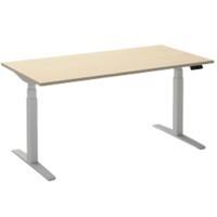 Bureau assis-debout Ceha Adjust 2 Plus Rectangulaire Érable T-Pied 1600 (L) x 800 (P) x 1300 (H) mm Mélamine, Métal