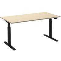 Bureau assis-debout Ceha Adjust 2 Plus Rectangulaire Érable T-Pied 1800 (L) x 800 (P) x 1300 (H) mm Mélamine, Métal