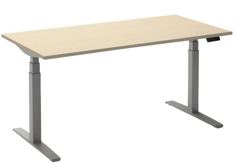 Ceha Adjust 2 Plus Elektrisch hoogteverstelbaar Zit-sta-bureau Rechthoekig Ahorn T-Voet 1,800 (B) x 900 (D) x 1,300 (H) mm Melamine, metaal