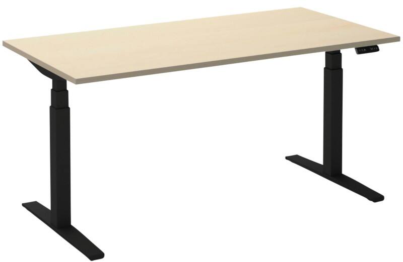 Ceha Adjust 2 Plus Elektrisch hoogteverstelbaar Zit-sta-bureau Rechthoekig Ahorn T-Voet 1,200 (B) x 800 (D) x 1,300 (H) mm Melamine, metaal