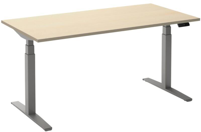Ceha Adjust 2 Plus Elektrisch hoogteverstelbaar Zit-sta-bureau Rechthoekig Ahorn T-Voet 1,200 (B) x 800 (D) x 1,300 (H) mm Melamine, metaal