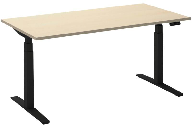 Ceha Adjust 2 Plus Elektrisch hoogteverstelbaar Zit-sta-bureau Rechthoekig Ahorn T-Voet 1,400 (B) x 800 (D) x 1,300 (H) mm Melamine, metaal