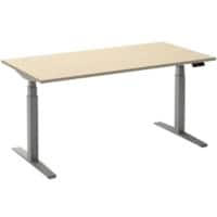 Bureau assis-debout Ceha Adjust 2 Plus Rectangulaire Érable T-Pied 1400 (L) x 800 (P) x 1300 (H) mm Mélamine, Métal