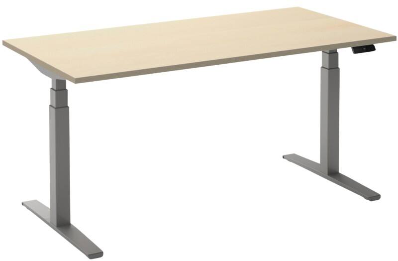 Bureau assis-debout Ceha Adjust 2 Plus Rectangulaire Érable T-Pied 1800 (L) x 800 (P) x 1300 (H) mm Mélamine, Métal