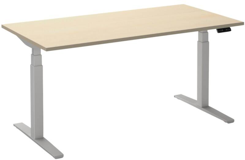 Ceha Adjust 2 Plus Elektrisch hoogteverstelbaar Zit-sta-bureau Rechthoekig Ahorn T-Voet 1,800 (B) x 800 (D) x 1,300 (H) mm Melamine, metaal