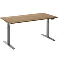 Ceha Adjust 2 Plus Elektrisch hoogteverstelbaar Zit-sta-bureau Rechthoekig Tabak Eiken T-Voet 1,800 (B) x 800 (D) x 1,300 (H) mm Melamine, metaal