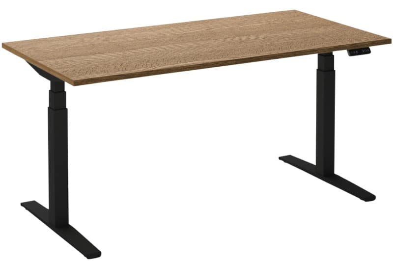 Ceha Adjust 2 Plus Elektrisch hoogteverstelbaar Zit-sta-bureau Rechthoekig Tabak Eiken T-Voet 1,800 (B) x 900 (D) x 1,300 (H) mm Melamine, metaal