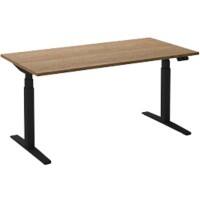 Bureau assis-debout Ceha Adjust 2 Plus Rectangulaire Tabac Chêne T-Pied 1200 (L) x 800 (P) x 1300 (H) mm Mélamine, Métal