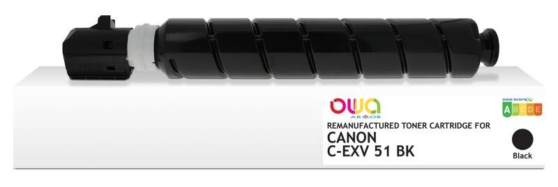 OWA C-EXV 51 K Compatibel Canon Inktcartridge K40141OW Zwart