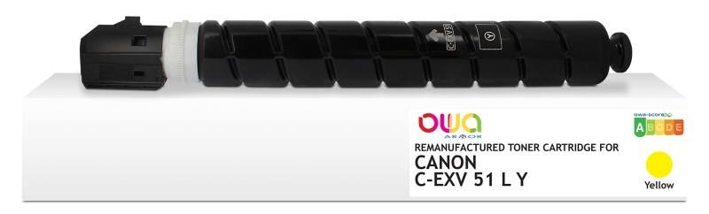 OWA C-EXV 51 L Y Compatibel Canon Inktcartridge K40144OW Geel