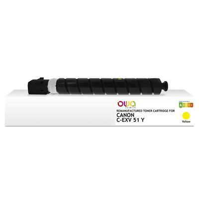 OWA C-EXV 51 Y Compatibel Canon Inktcartridge K40262OW Geel