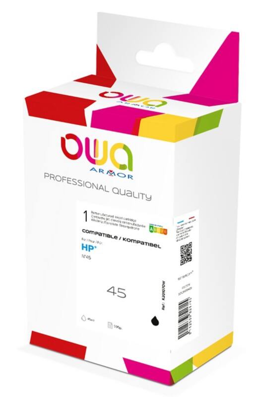OWA 45 Compatibel HP Inktcartridge K20107OW Zwart