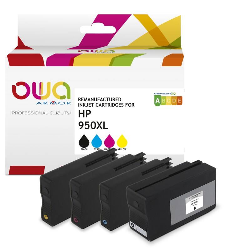 Cartouche jet d’encre OWA Compatible HP HP950/951XL K10312OW Noir, cyan, magenta, jaune 4 unités