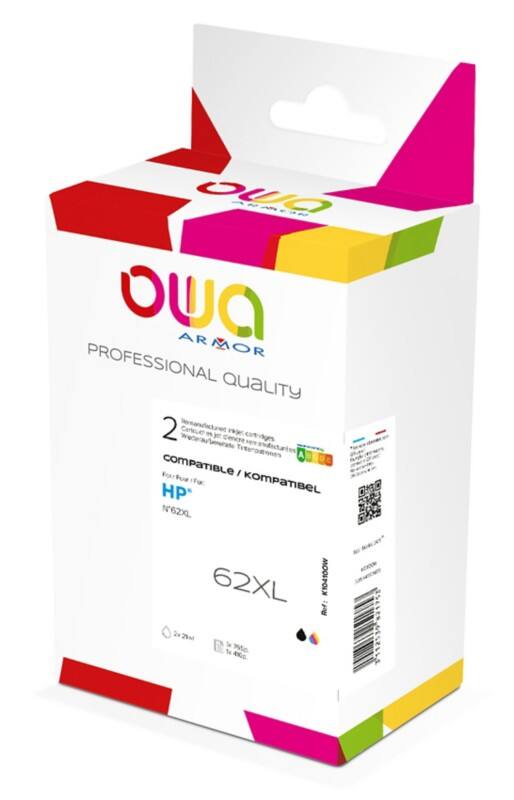 OWA 62XL Compatibel HP Inktcartridge K10410OW Cyaan, geel, magenta, zwart 4 Stuks